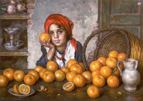 Bimba con le arance Young Girl With Oranges 