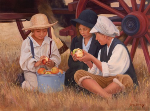 لوحات تشكيلية للفنان الامريكي Jane Bradley The-apple-gang