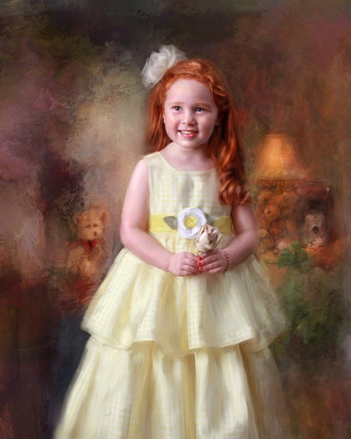 لوحات للفنان التشكيلي الامريكي Richard Ramsey A-little-girls-world