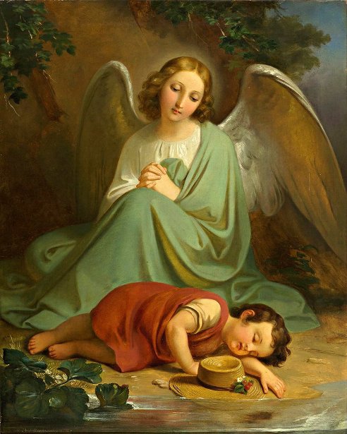 N'oublions pas nos chers Anges Gardiens! - Page 26 Guardian-angel-protecting-the-sleep-of-a-child
