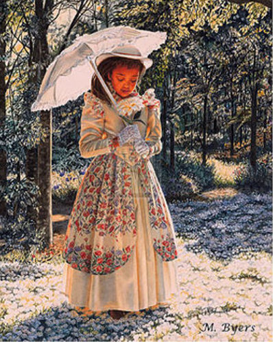 لـوحـ ــــات للفنان ₪Melinda Byers American Girl-with-parasol
