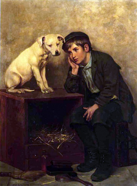 Shoeshine Boy With His Dog 3